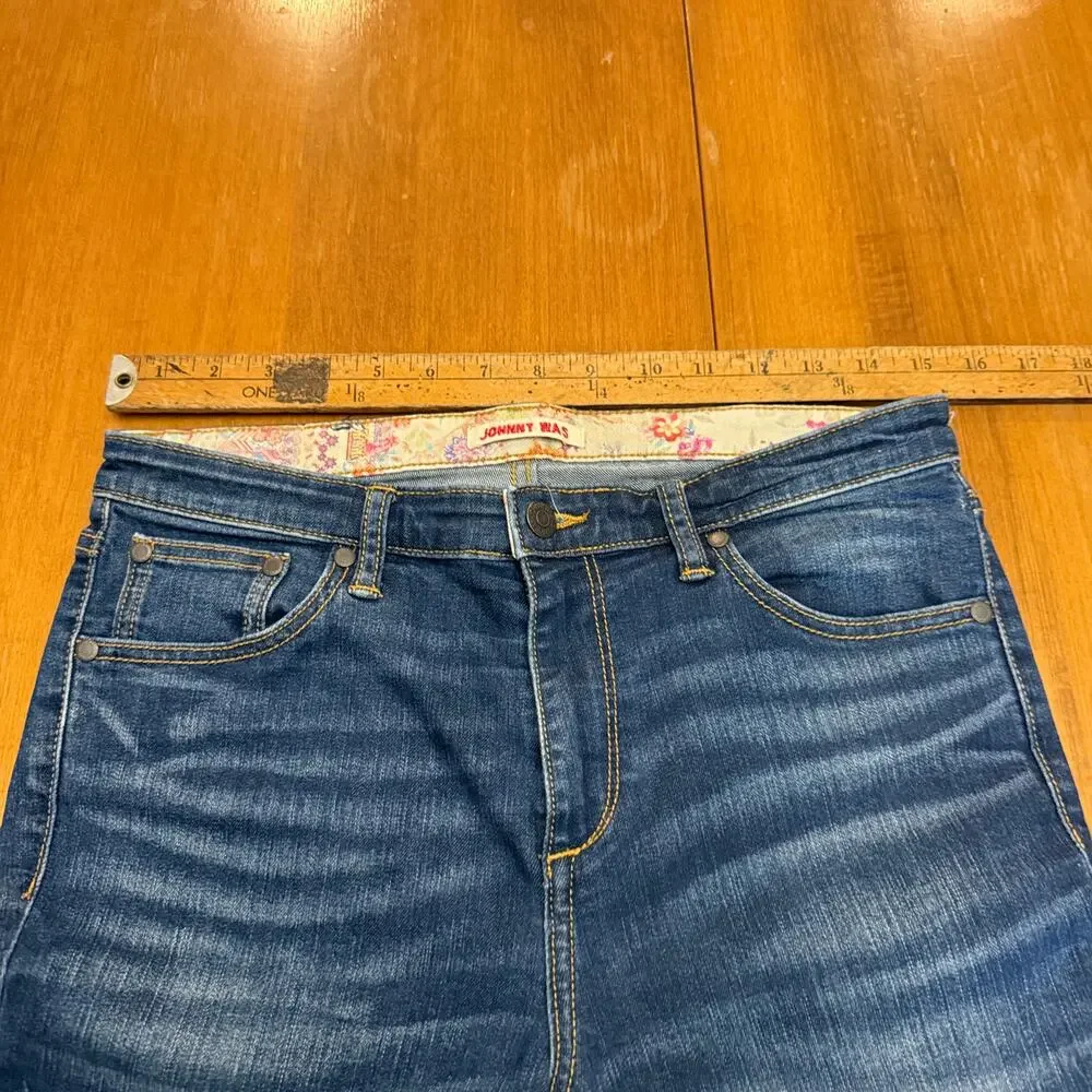 Johnny Was The Skinny Jean size 27 blue casual luxury minimalist California cool